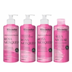KIT FACIAL ROSA MOSQUETA 4PÇS RHENUKS
