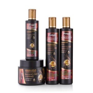 KIT BANHO VERNIZ 1400ML ALQUIMIA